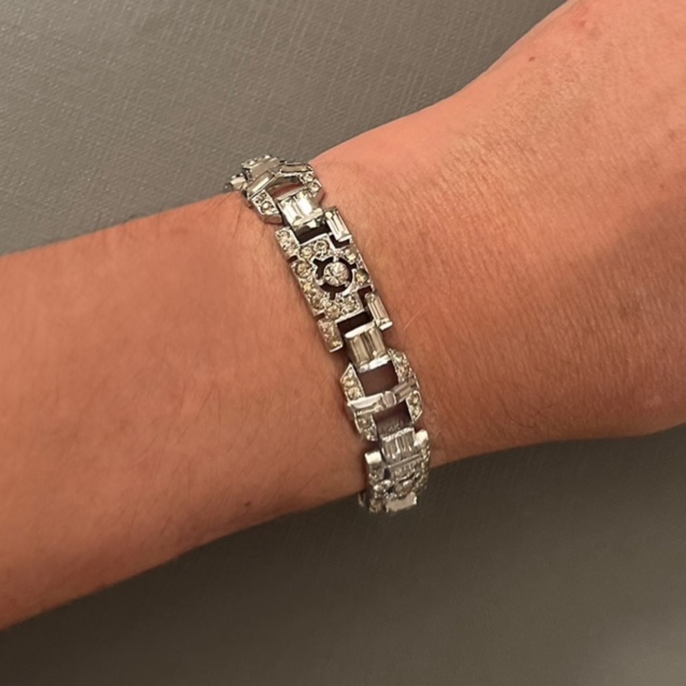 Trifari KTF Bracelet Vintage Late 1920s Art Deco Very Rare find stunning 🔥🔥🔥